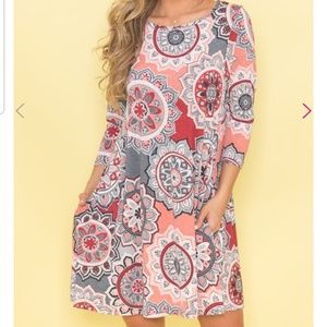 Colorful spring swing dress